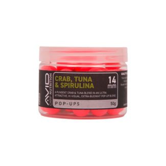 Avid Carp Crab, Tuna & Spirulina - Pop-ups - 14mm - Roze
