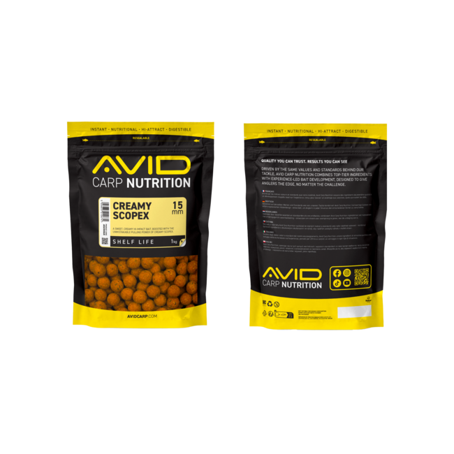 Avid Carp Creamy Scopex - 1KG - Boilies