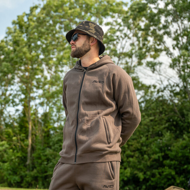 Avid Carp Compound Zip Hoodie - Bruin