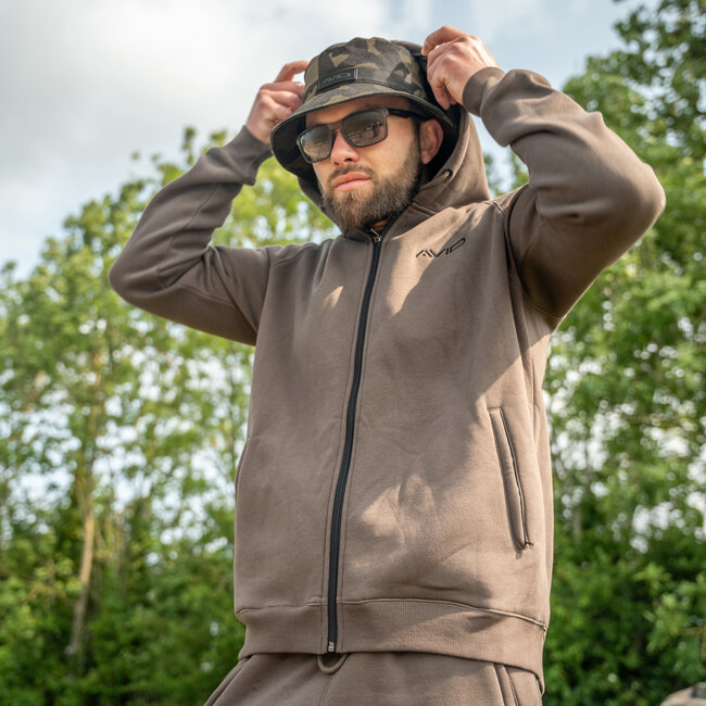 Avid Carp Compound Zip Hoodie - Bruin