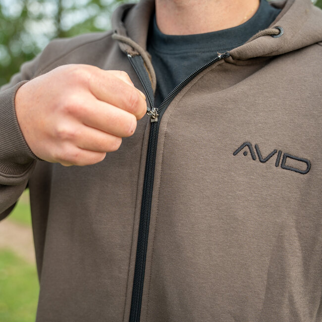Avid Carp Compound Zip Hoodie - Bruin