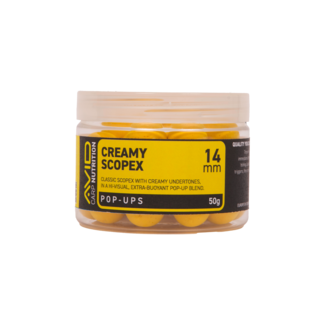 Avid Carp Creamy Scopex - 14mm - Pop-ups - Geel