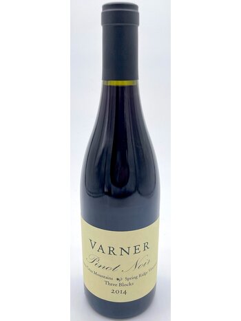 Varner Wines Three Blocks Pinot Noir 2014 Santa Cruz