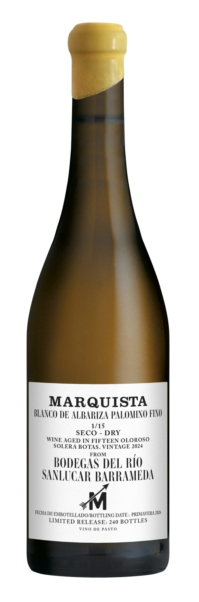 Marquista Bodegas Luis del Río, Blanco de Albariza, Palomino Fino 2024 Jerez