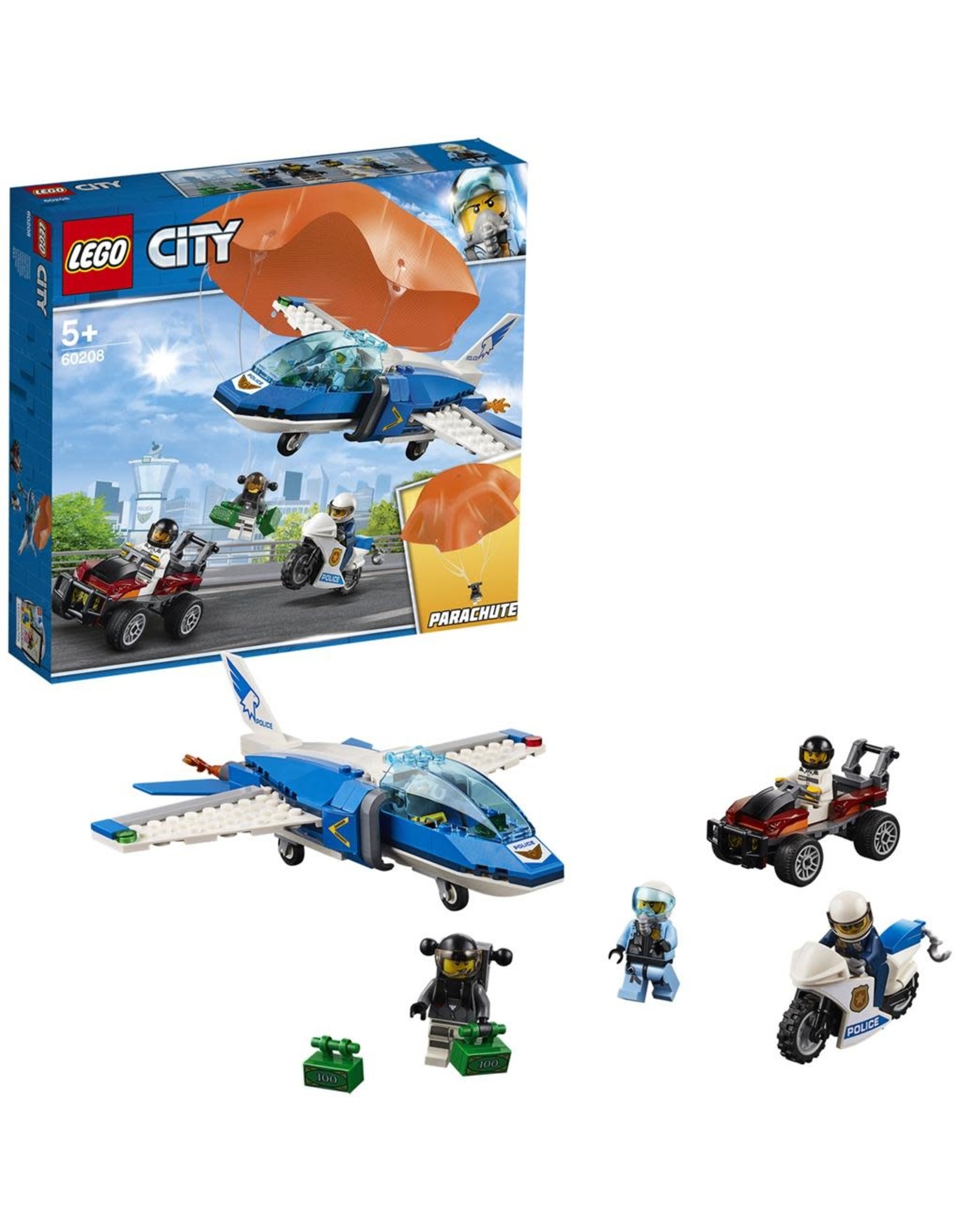 Lego City LEGO City Luchtpolitie Parachute-Arrestatie 60208