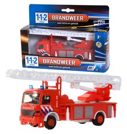 112 Brandweer Ladderwagen Met Licht/Geluid Pull Back