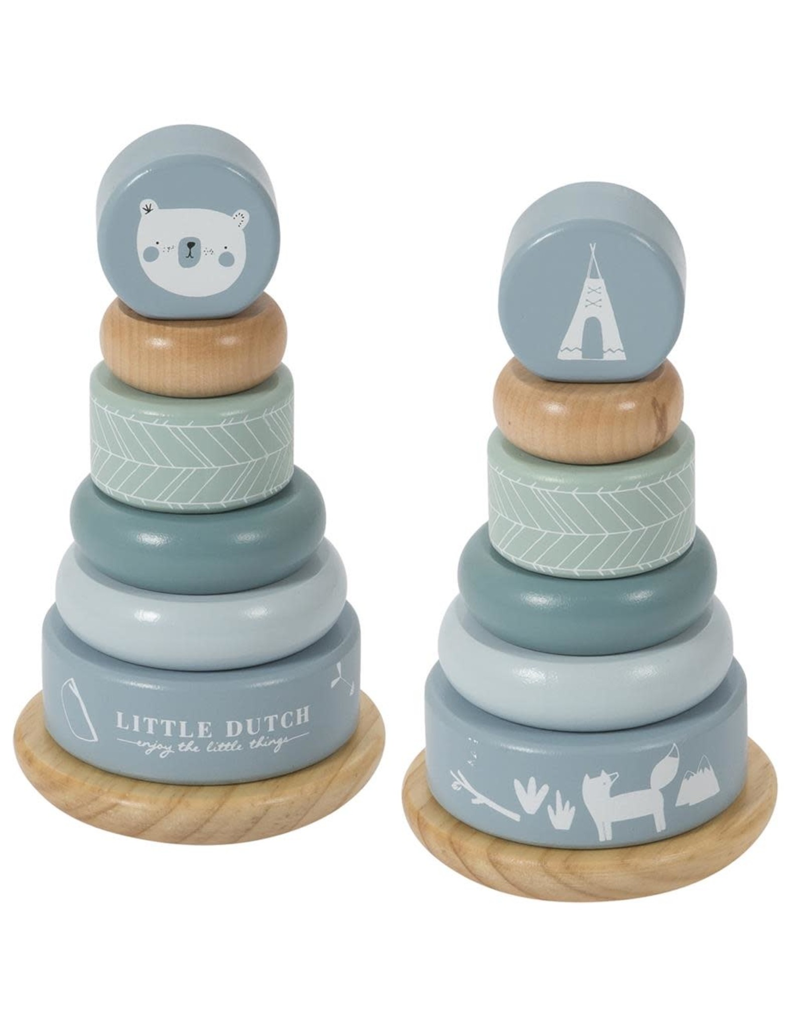 Little Dutch Little Dutch Tuimelringpyramide Blauw