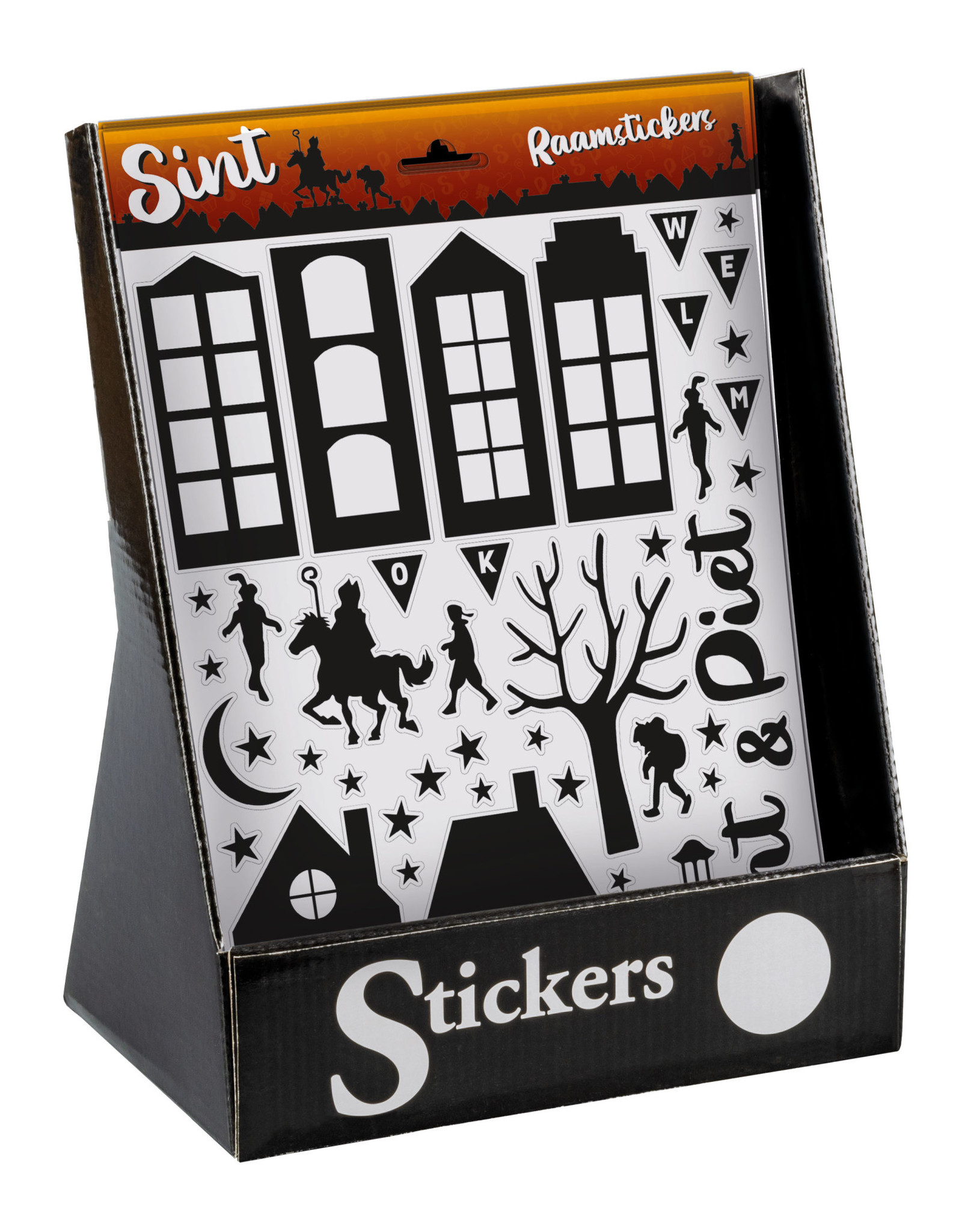 Raamstickers Sint A4