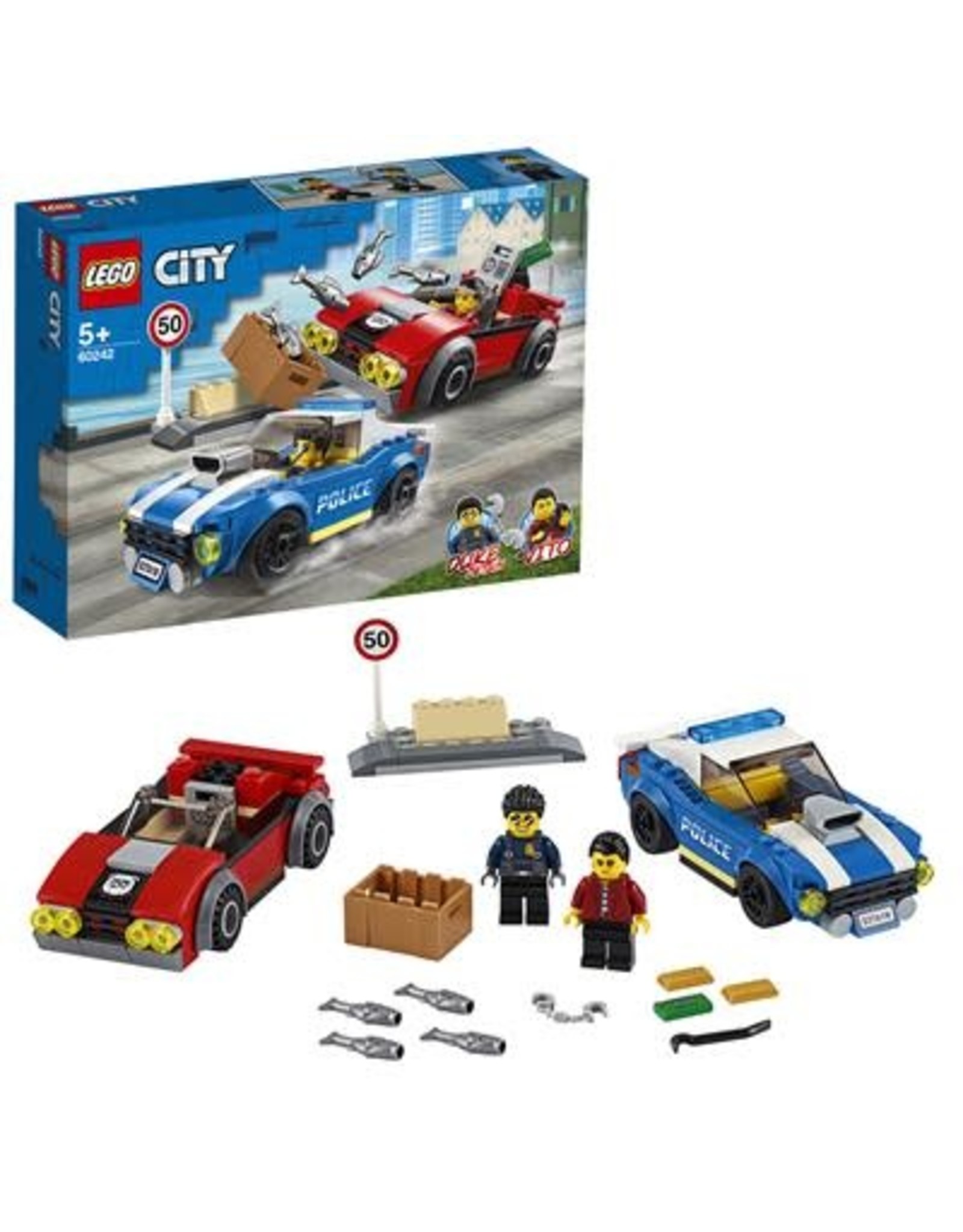 LEGO Lego City 60242 Politie Arrest Op De Snelweg – Police Highway Arrest