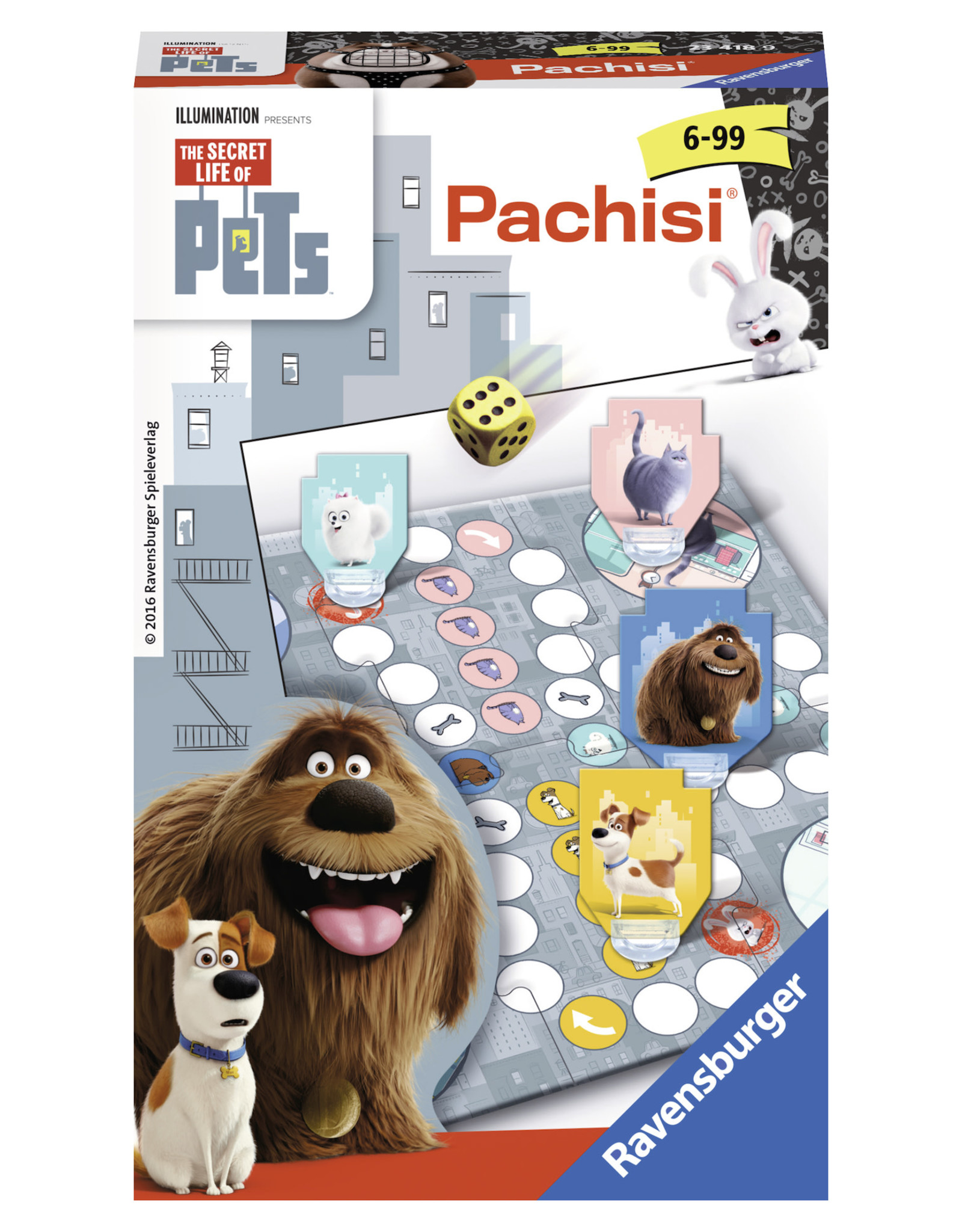 Ravensburger Ravensburger 234189 Pachisi - Secret Life Of Pets Pocketspel