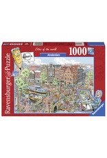 Ravensburger Ravensburger puzzel 191925  Fleroux: SAmsterdam Prinsengrachr/Brouwersgracht - 1000 stukjes