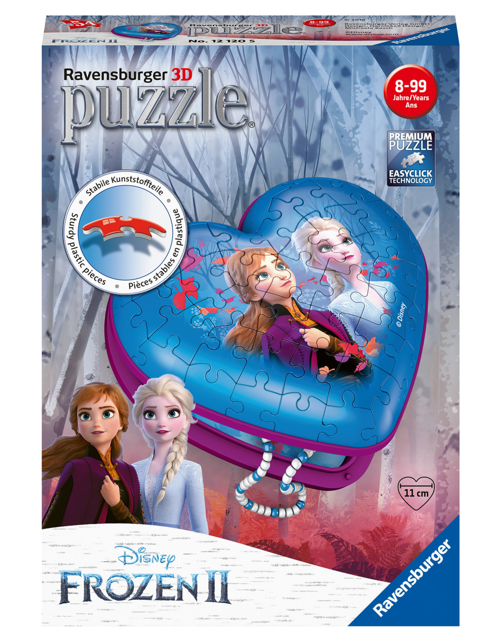 Ravensburger Ravensburger 3D Puzzel 121205 Hartendoosje Disney Frozen 2 - 54 Stukjes