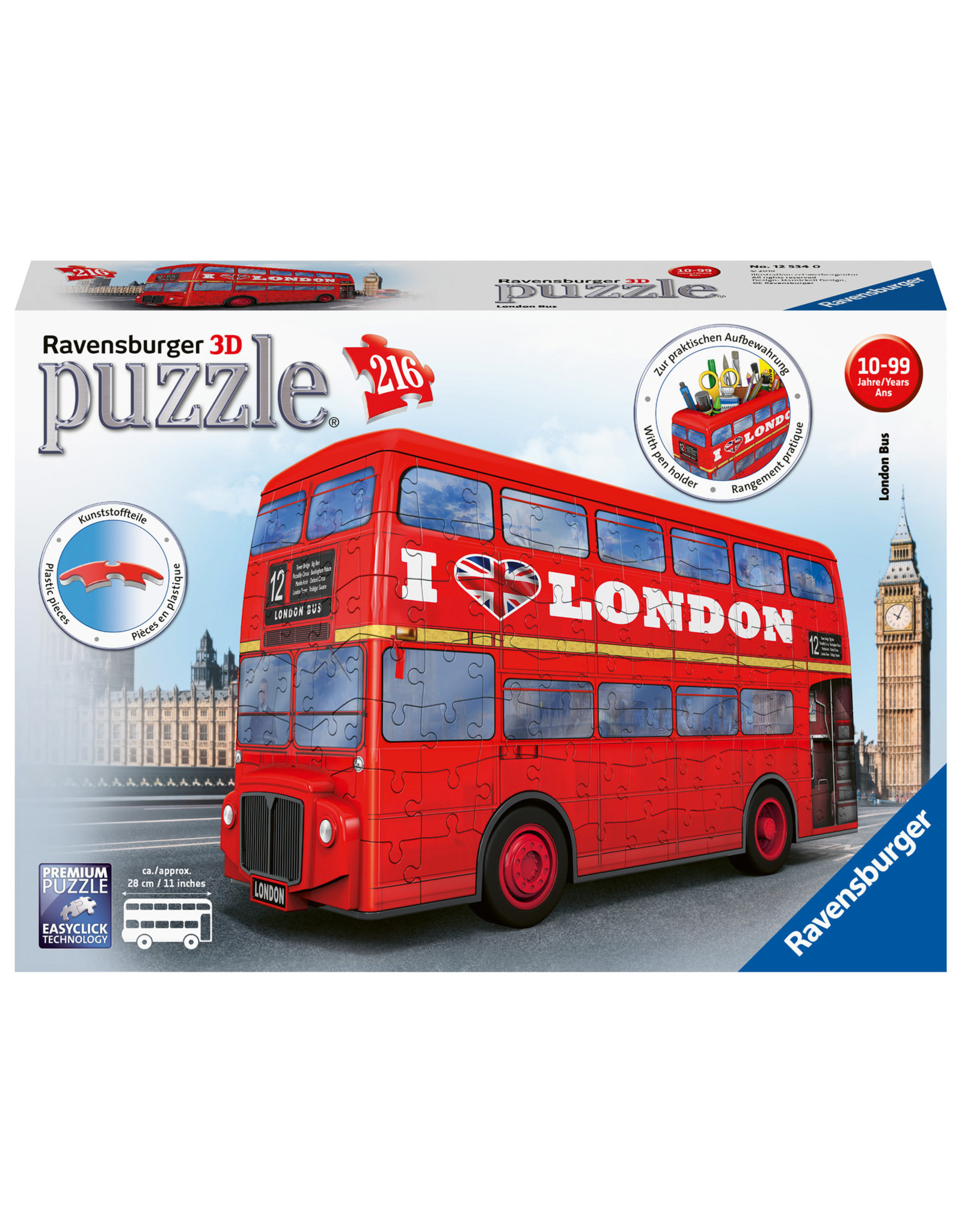 Ravensburger Ravensburger 3D Puzzel 125340 London Bus - 216 Stukjes