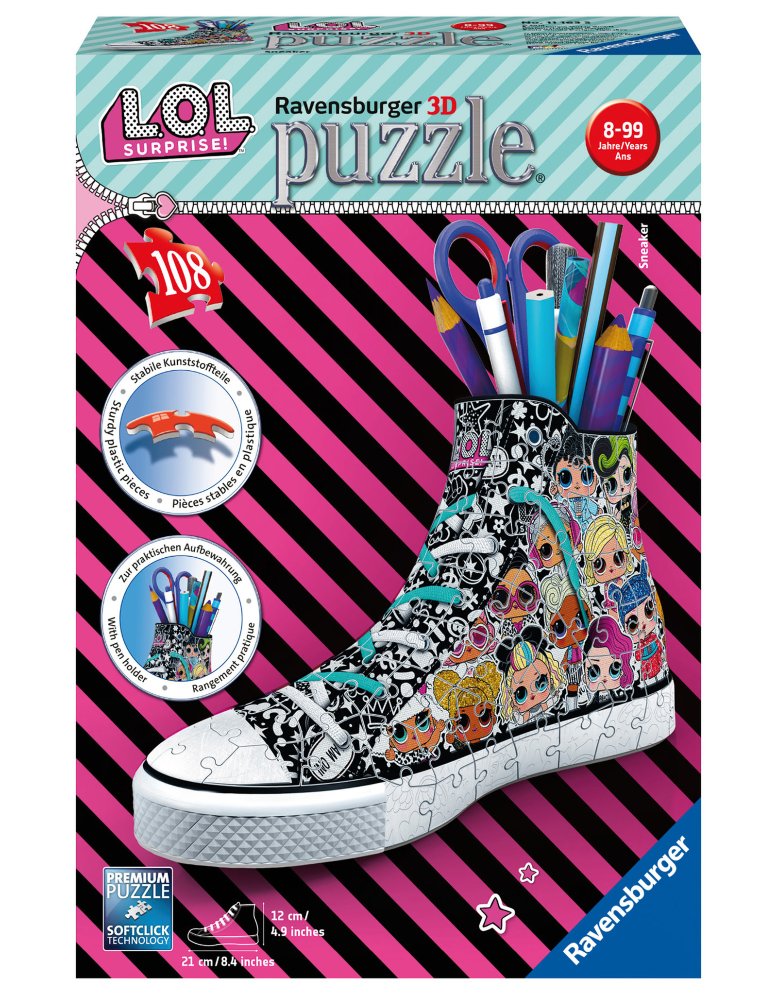 Ravensburger Ravensburger 3D Puzzel 111633 Sneaker L.O.L. Surprise (108 Stukjes)