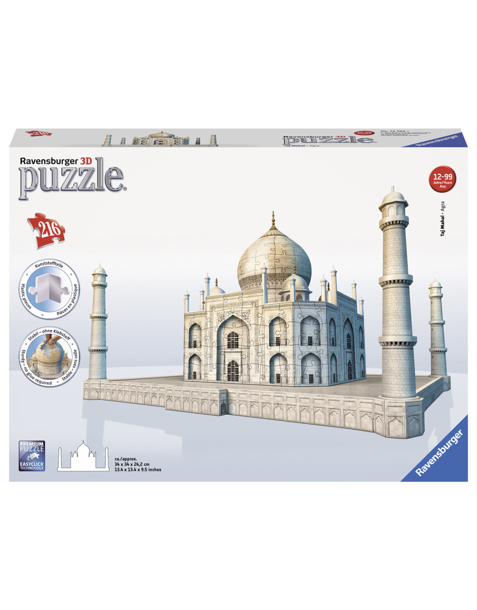 Ravensburger Ravensburger 3D Puzzel 125647 Taj Mahal - 216 Stukjes