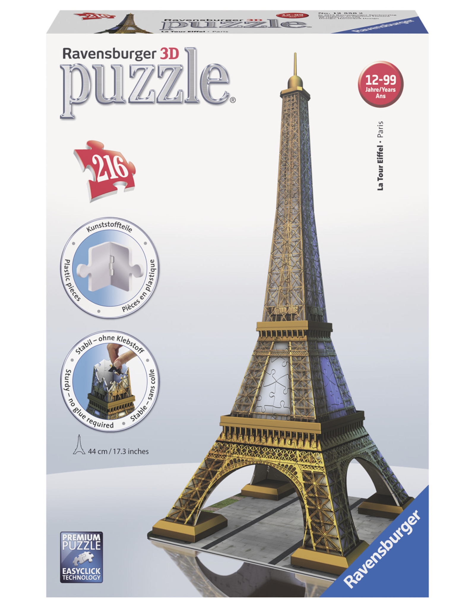 Ravensburger Ravensburger 3D Puzzel 125562 Eiffeltoren - 216 Stukjes