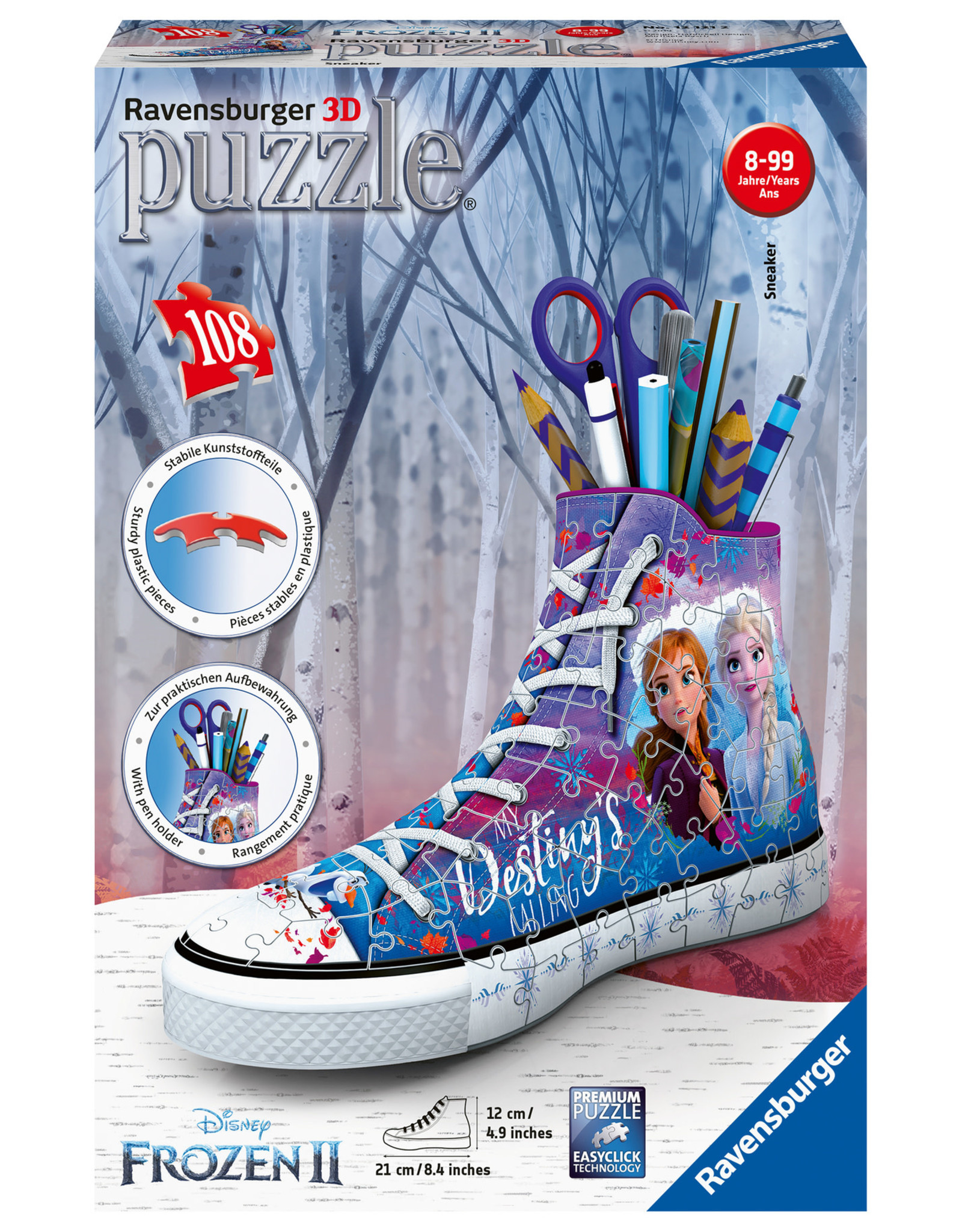 Ravensburger Ravensburger 3D Puzzel 121212 Sneaker Disney Frozen  (108 Stukjes)