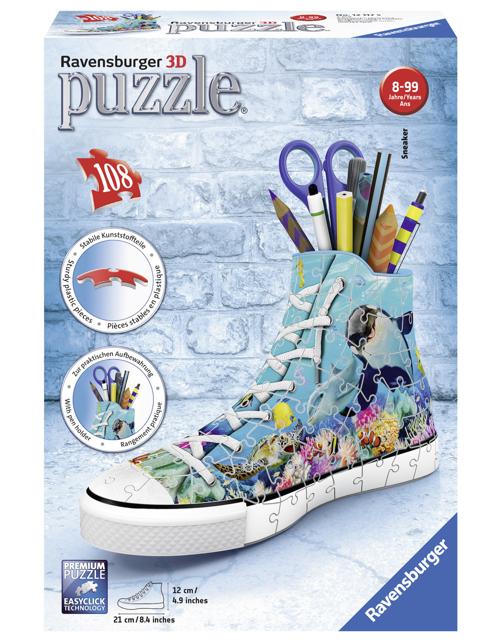 Ravensburger Ravensburger 3D Puzzel 121175 Sneaker Onderwaterwereld  (108 Stukjes)