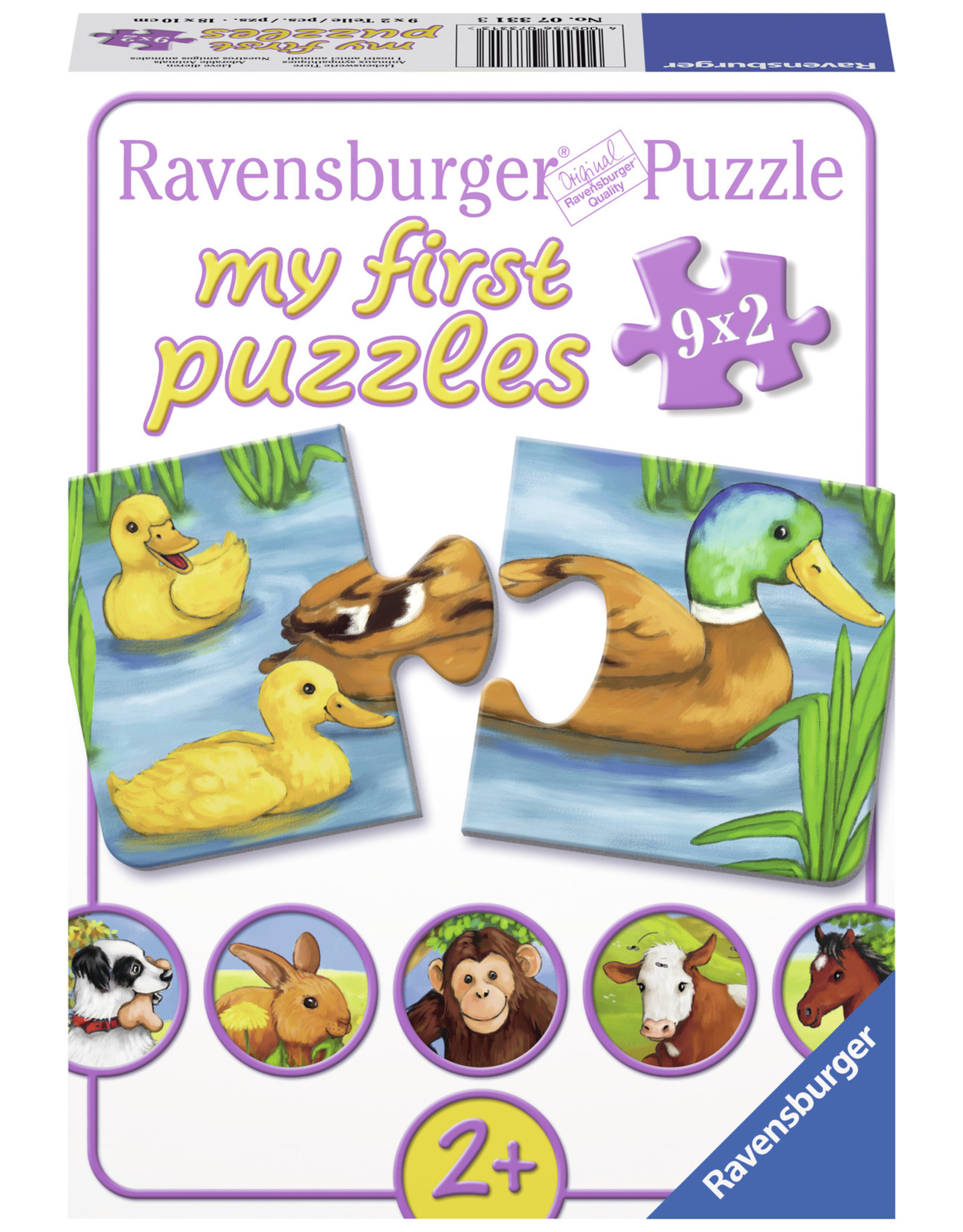 Ravensburger Lieve Dieren - Hout 9X2