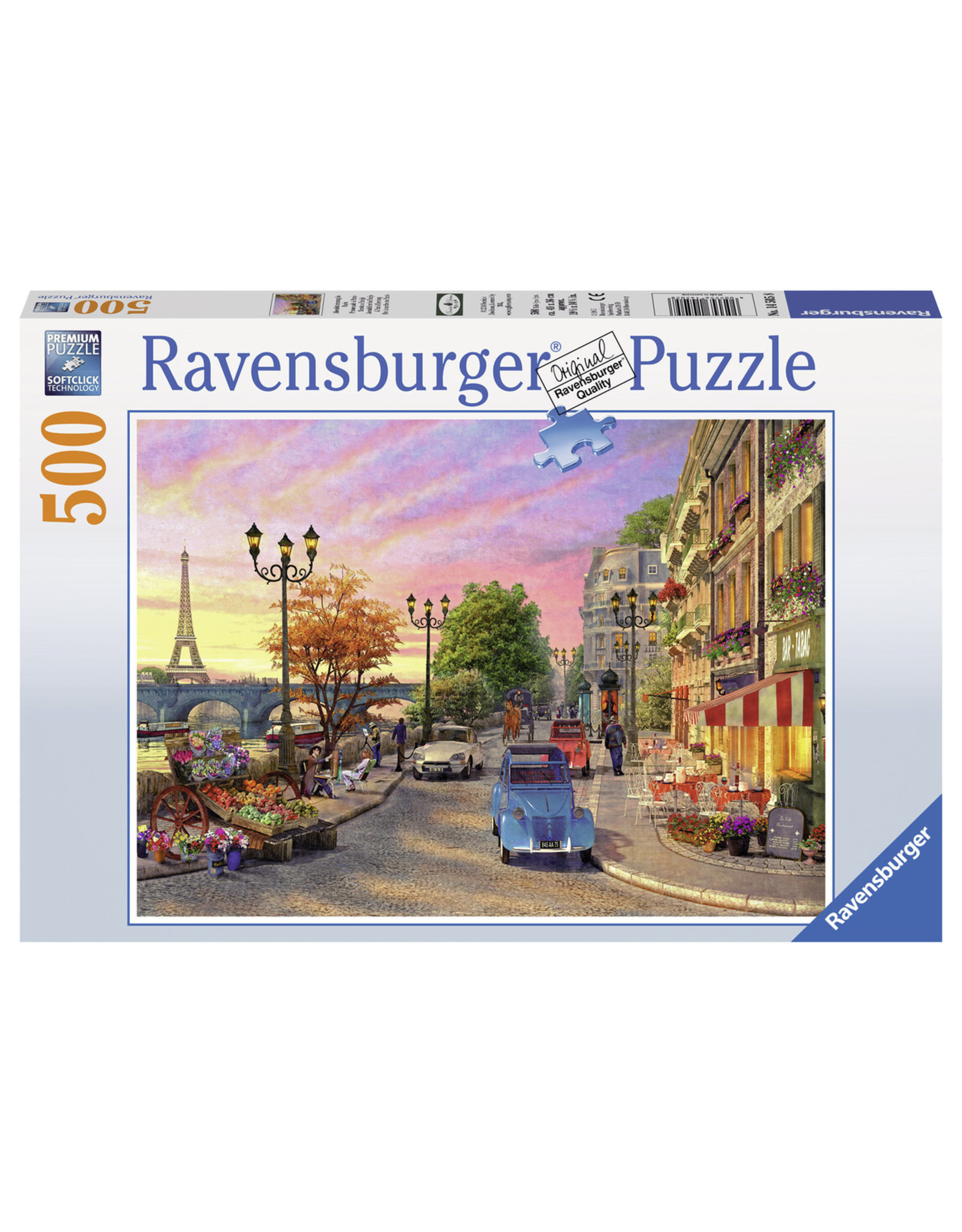 Ravensburger Ravensburger puzzel Avondsfeer in Parijs  500 stukjes