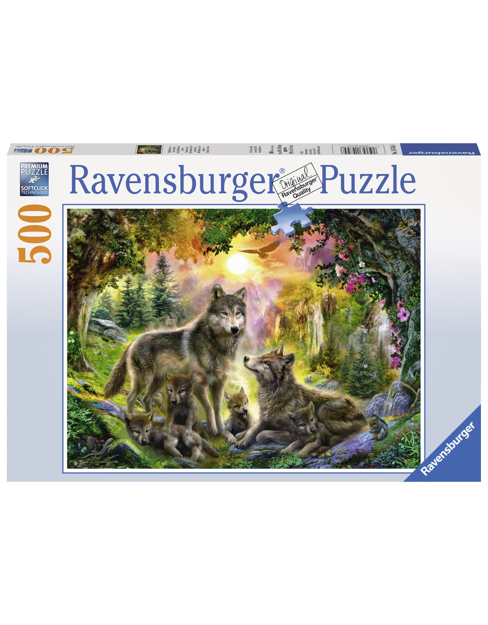 Ravensburger Ravensburger puzzel Wolvenfamilie In De Zonneschijn 500 stukjes