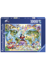 Ravensburger Ravensburger puzzel 157853 Disney Wereldkaart 1000 stukjes