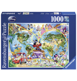 Ravensburger Ravensburger puzzel 157853 Disney Wereldkaart 1000 stukjes