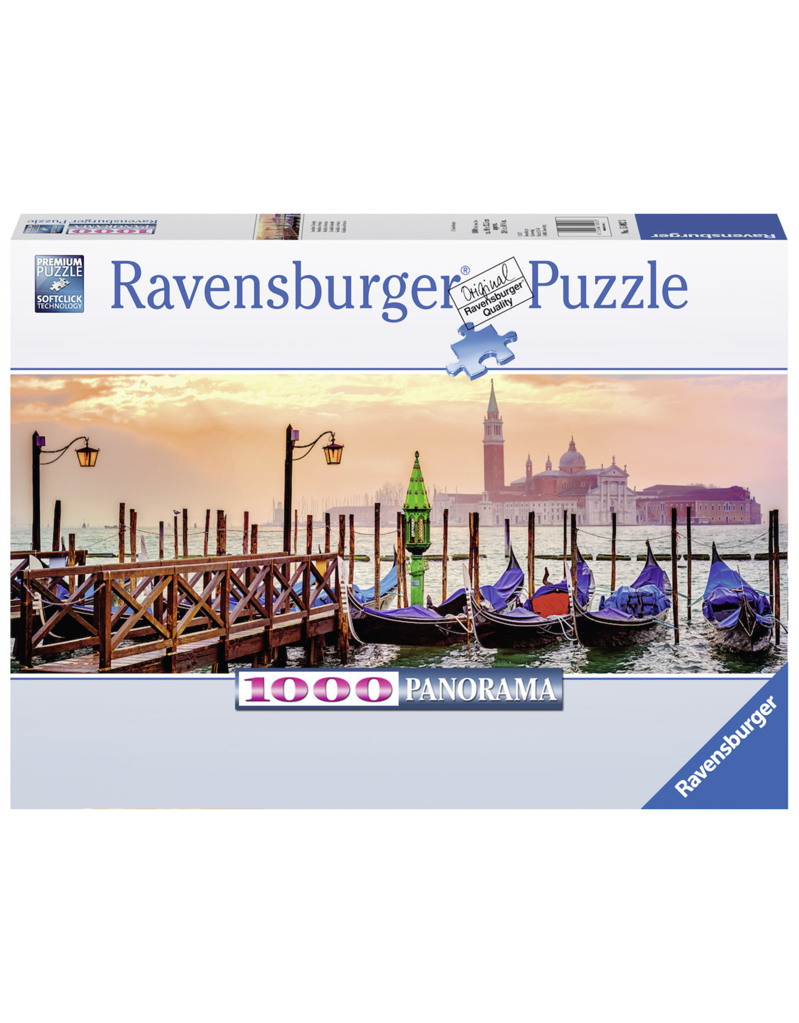 Ravensburger Ravensburger puzzel Panorama 150823 Gondels in Venetië  1000 stukjes