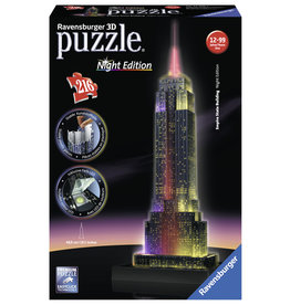 Ravensburger Ravensburger 3D Puzzel 125661 Empire State Building Night Edition - 216 Stukjes