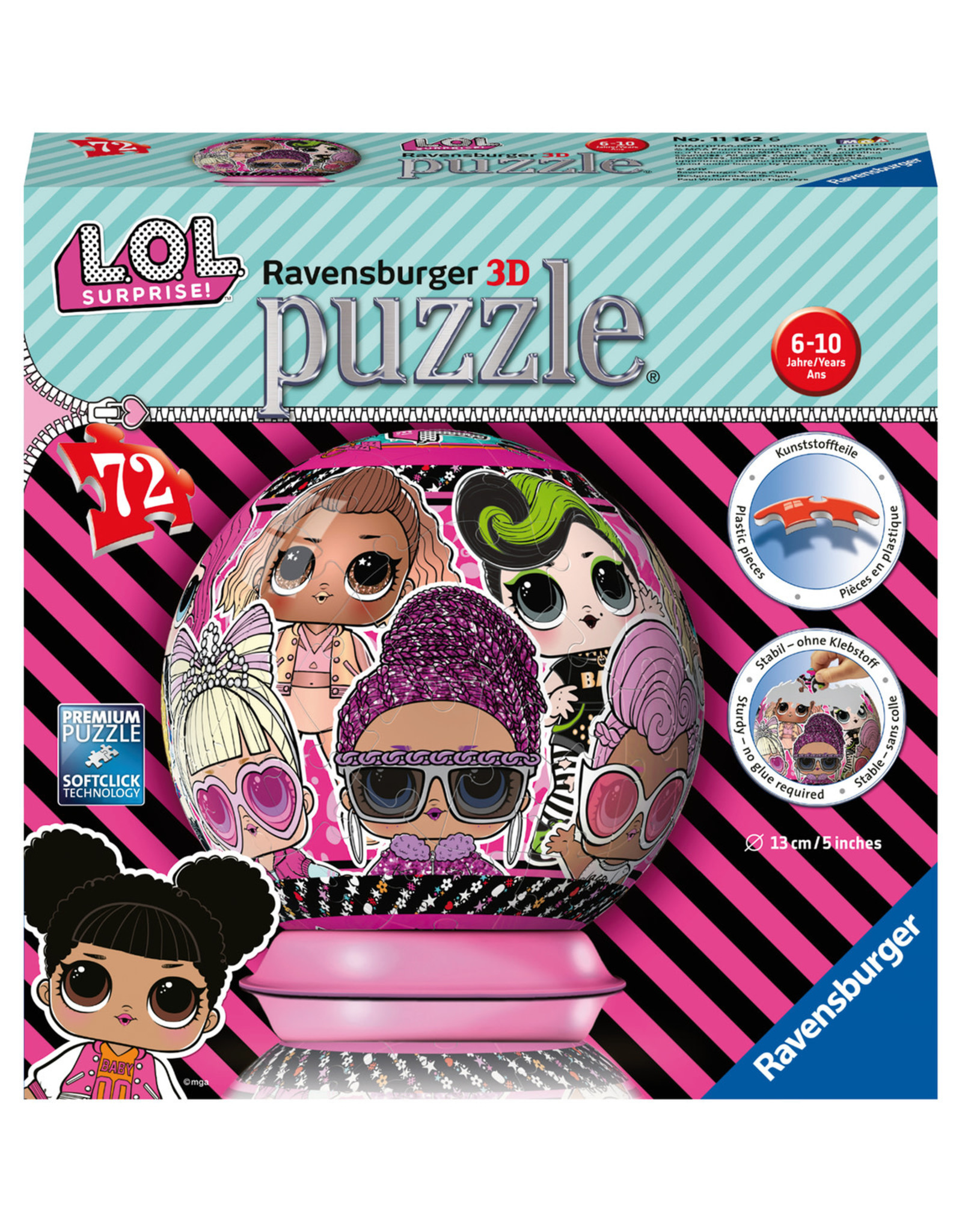 Ravensburger Ravensburger 3D Puzzleball 111626 L.O.L. Surprise - 72 Stukjes