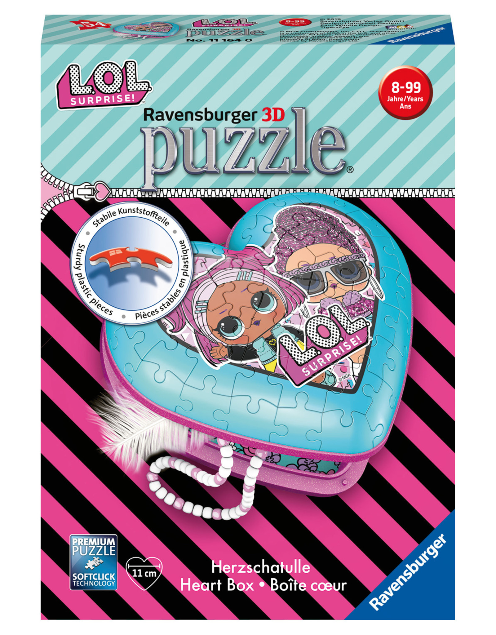 Ravensburger Ravensburger 3D Puzzel 111640 Hartendoosje L.O.L. Surprise - 54 Stukjes