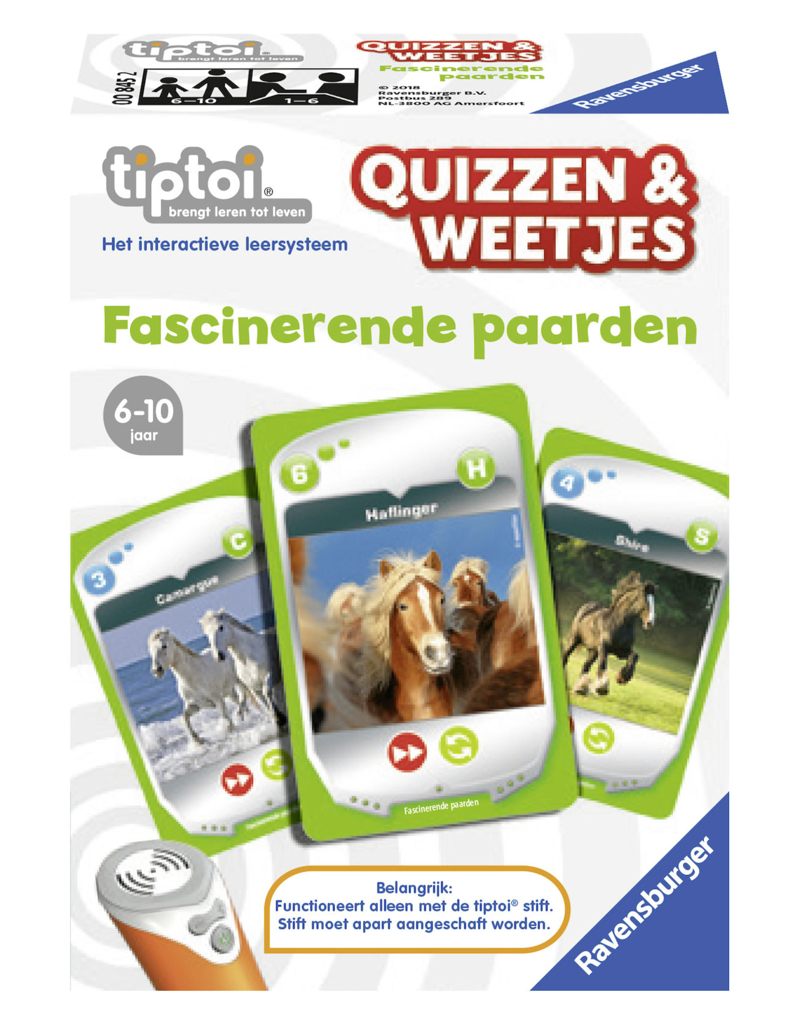 Ravensburger Tiptoi Quizzen & Weetjes:  Fascinerende Paarden