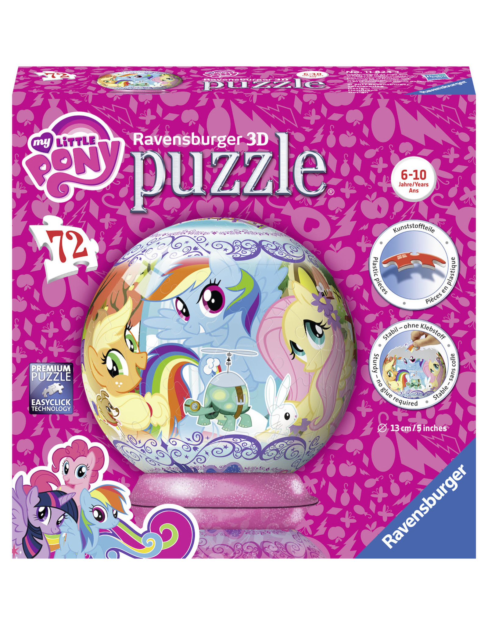 Ravensburger Ravensburger 3D Puzzleball 118243 Magical Ponies - 72 Stukjes