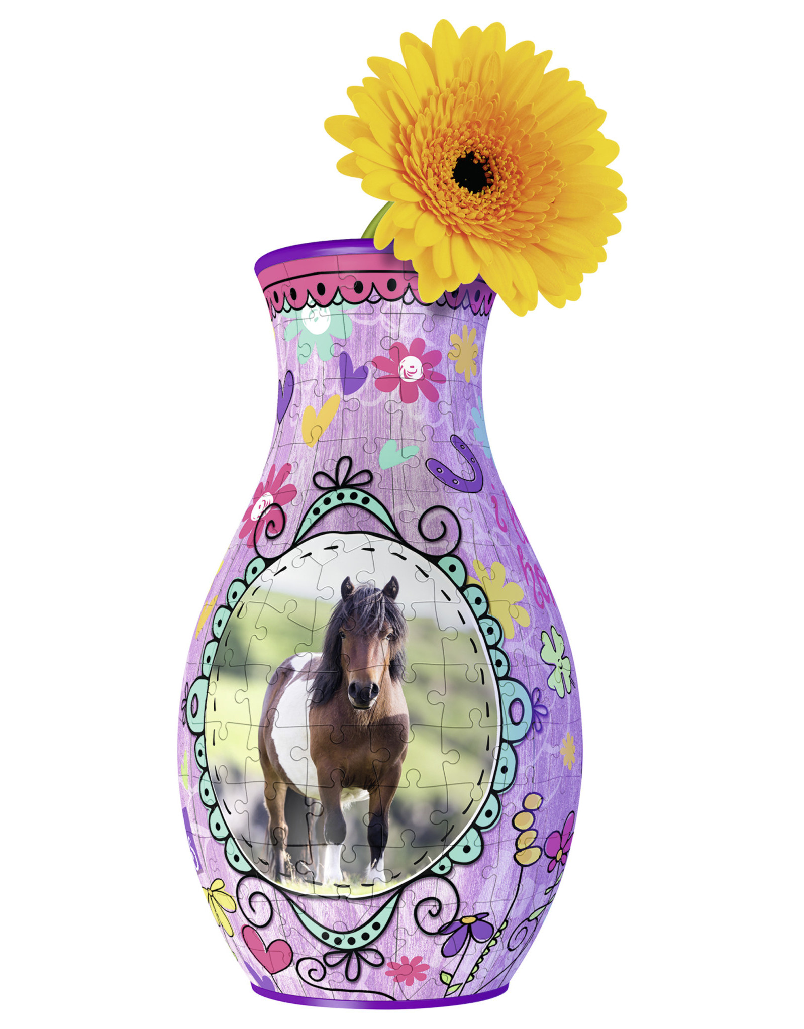 Ravensburger Ravensburger 3D Puzzel 120529  Bloemenvaas Girly Girl Edition Paard - 216 Stukjes