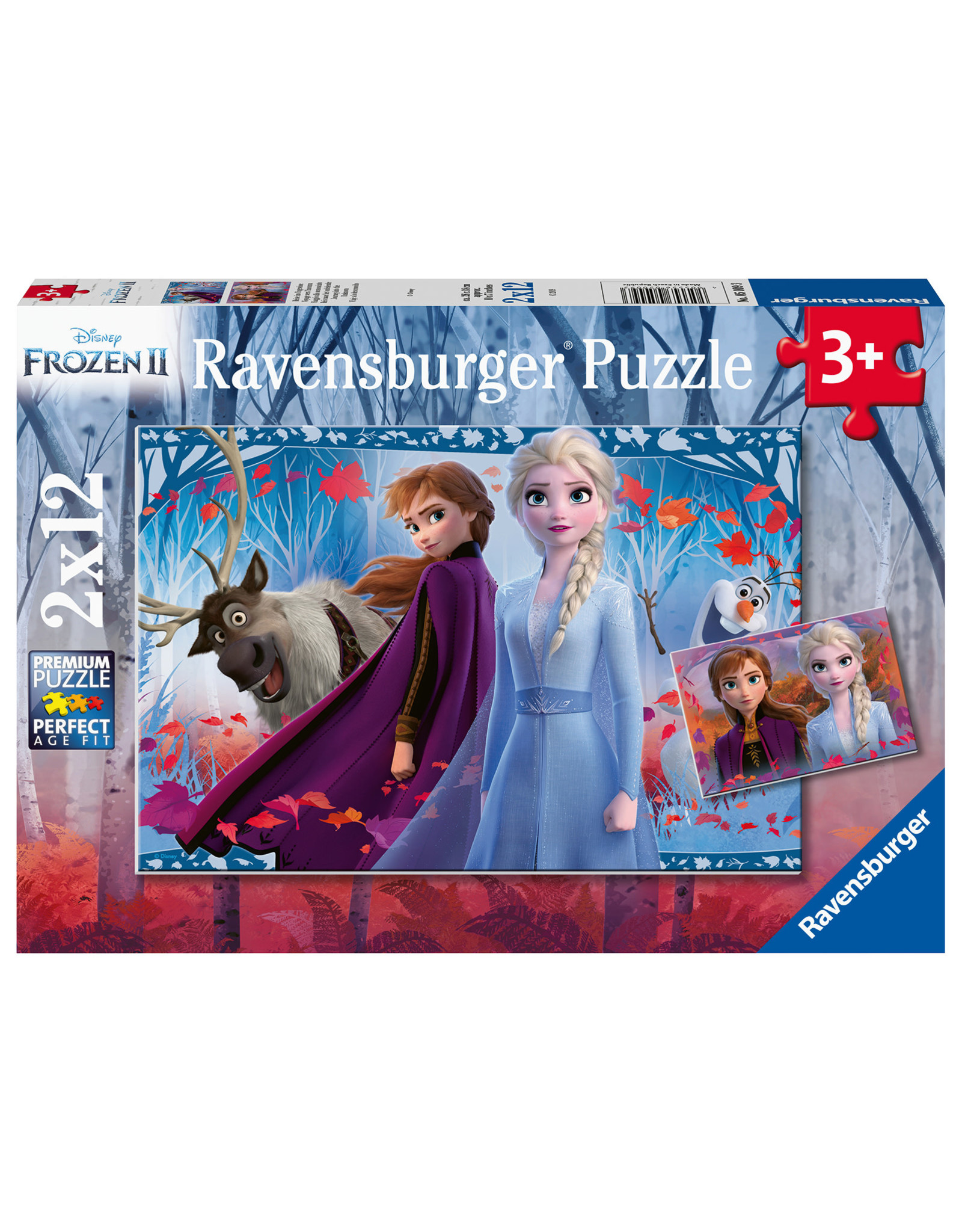 Ravensburger Ravensburger Puzzel Disney Frozen 2 - Reis  naar het Onbekende 2x12 Stukjes