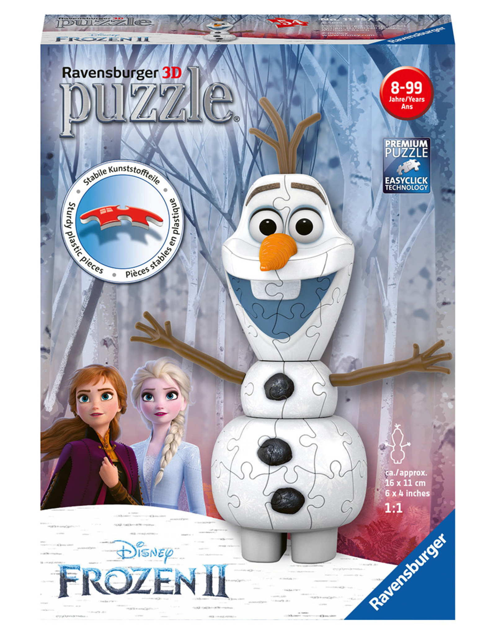 Ravensburger Ravensburger 3D Puzzel 111572 Disney Frozen 2 - Olaf  (54 Stukjes)