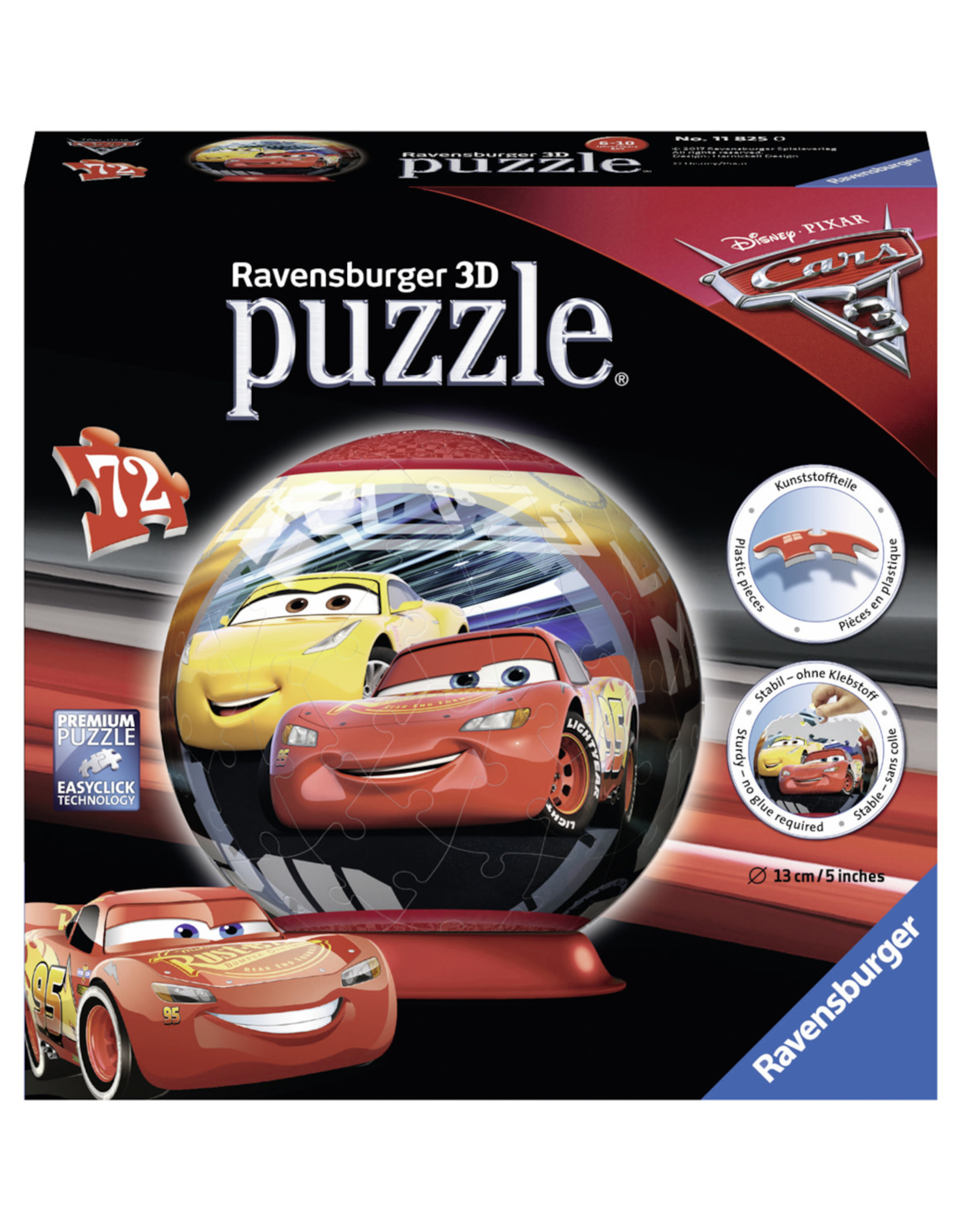 Ravensburger Ravensburger 3D Puzzleball 118250 Cars - 72 Stukjes