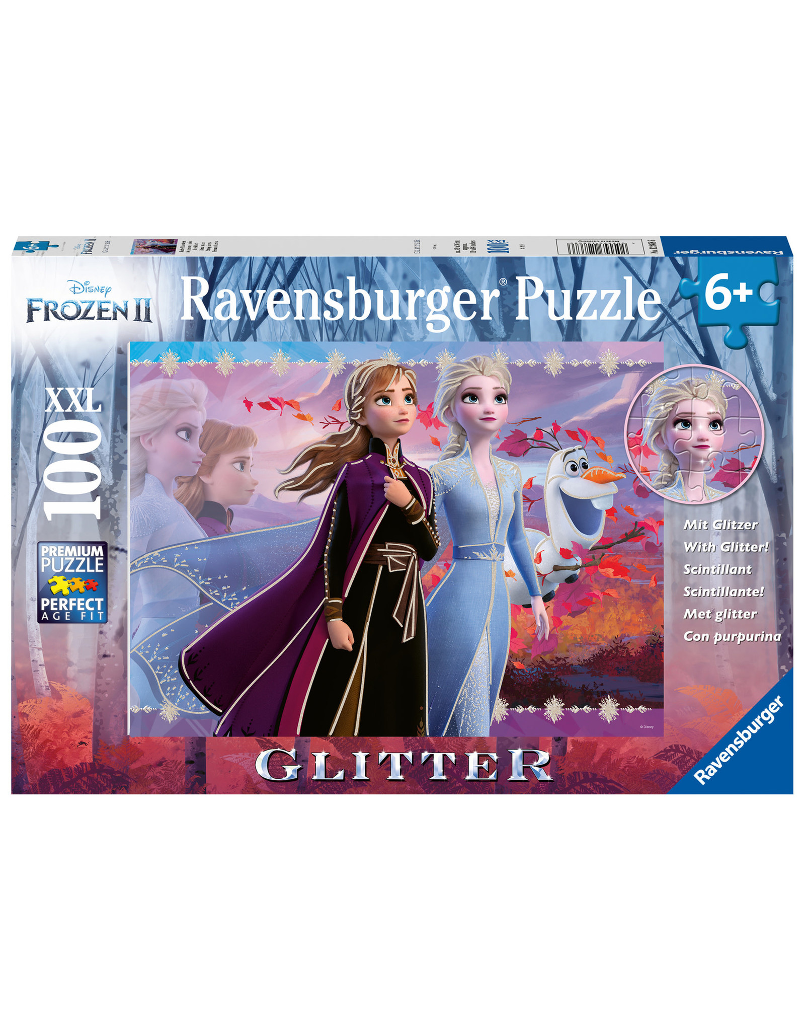 Ravensburger Ravensburger Puzzel Disney Frozen 2 - Sterke Zussen - Glitter 100 XXL