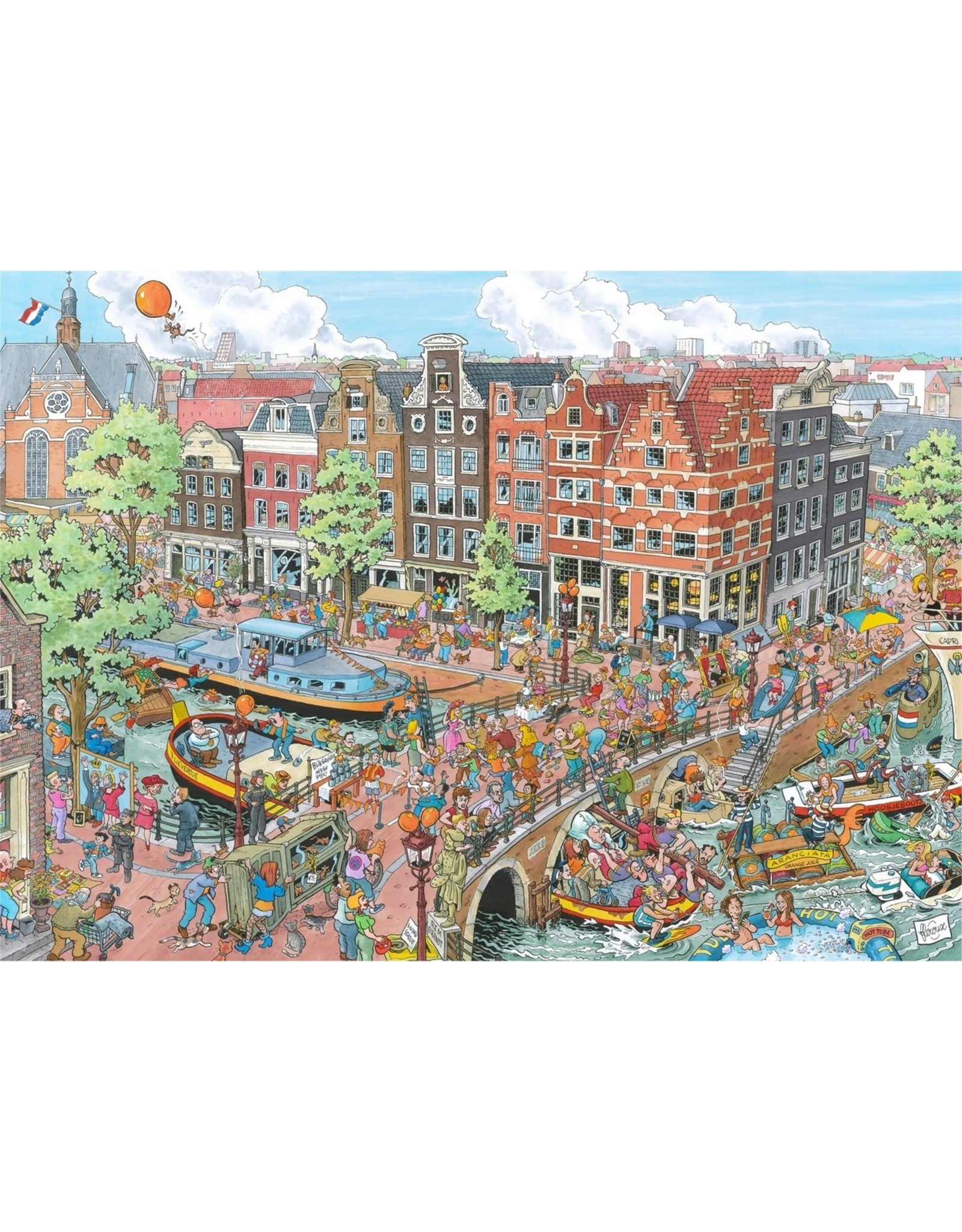Ravensburger Ravensburger puzzel 191925  Fleroux: SAmsterdam Prinsengrachr/Brouwersgracht - 1000 stukjes