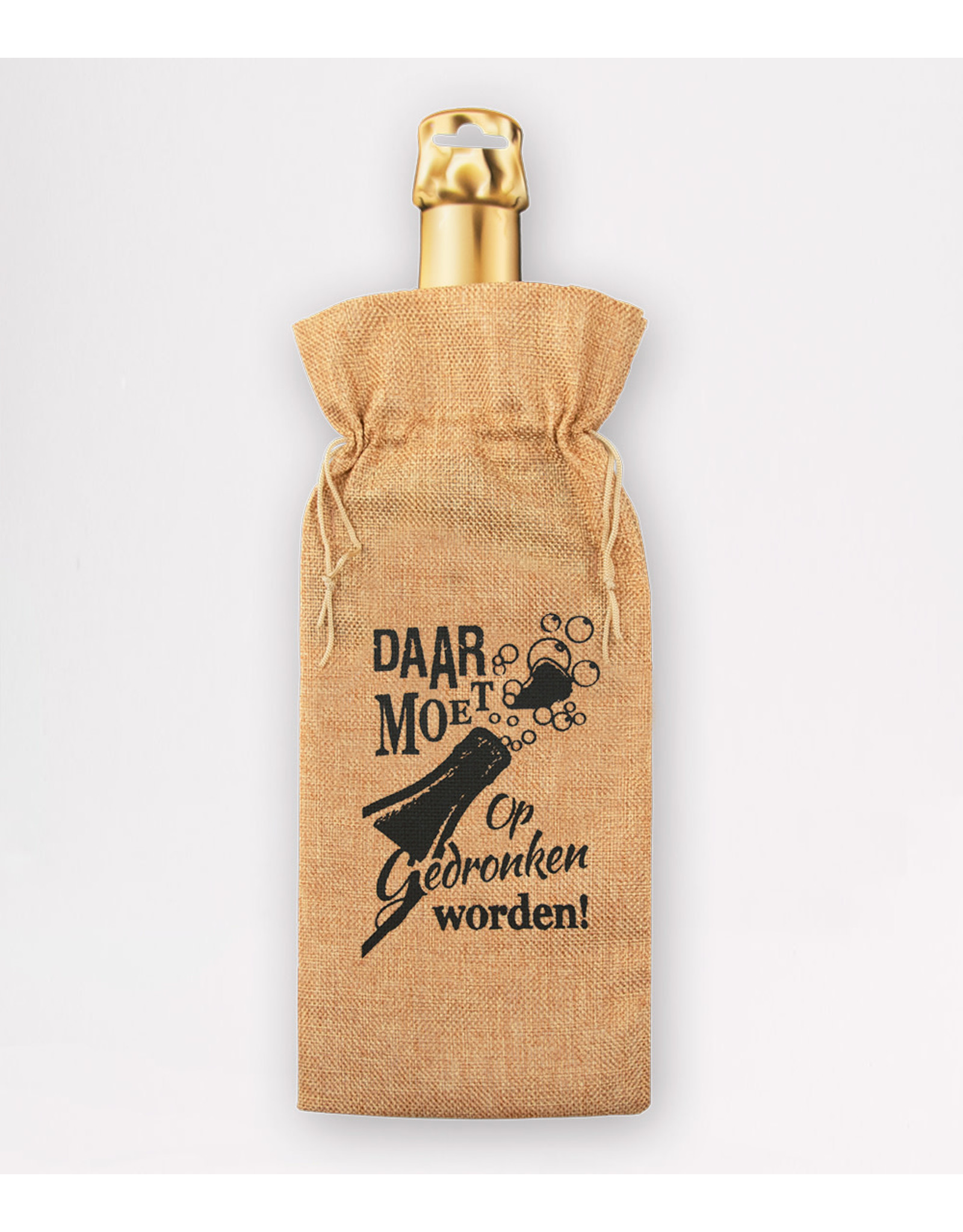 Bottle Gift Bag - Daar Moet Op Gedronken Worden