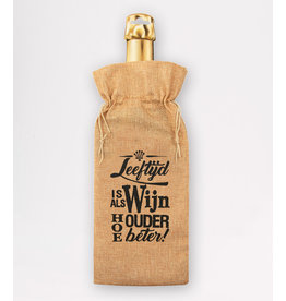 Bottle Gift Bag - Leeftijd Is Als Wijn
