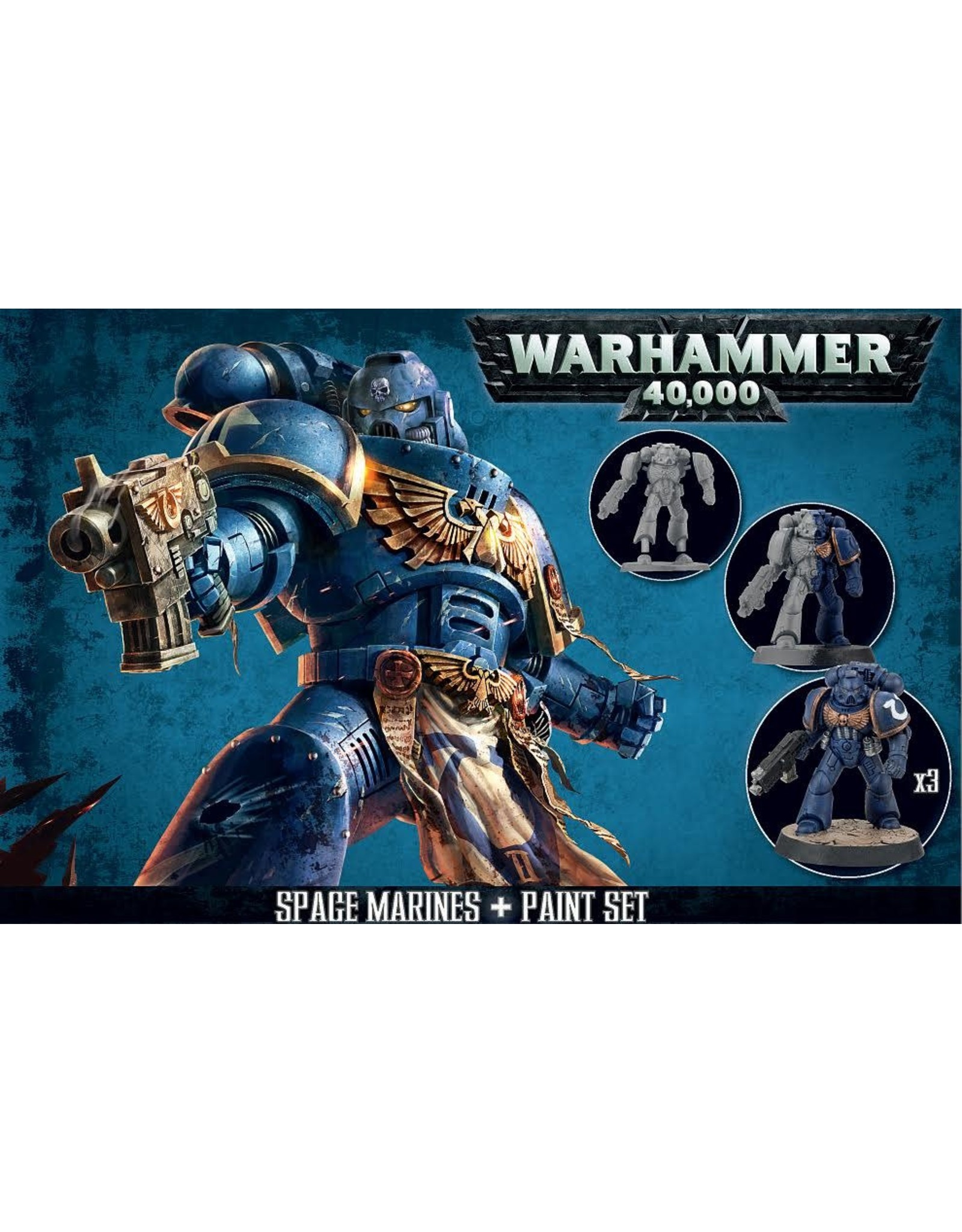 Games Workshop Space Marines+Paint Set - Warhammer 40.000