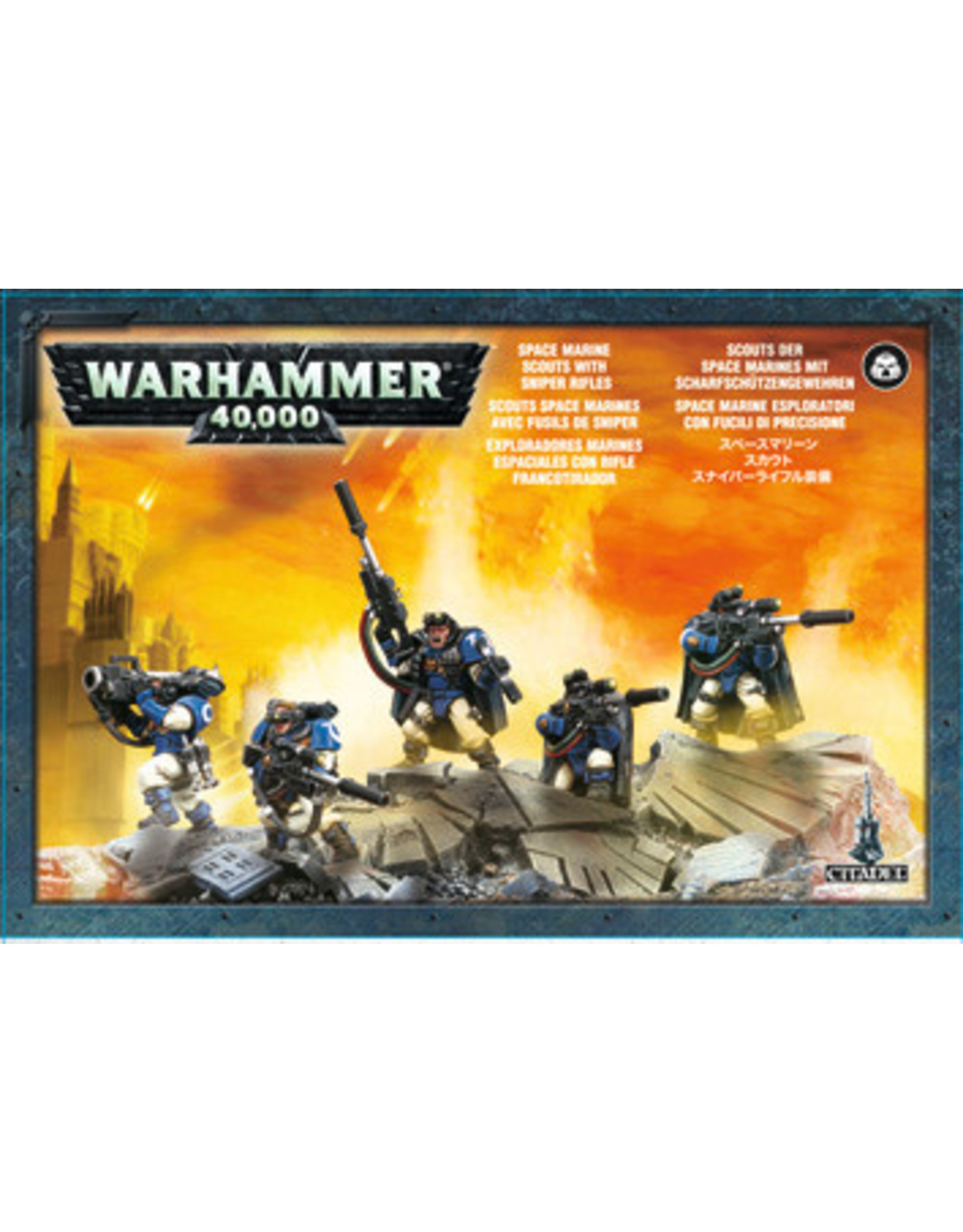 Games Workshop Space Marine Scout Squad With Sniper Rifles