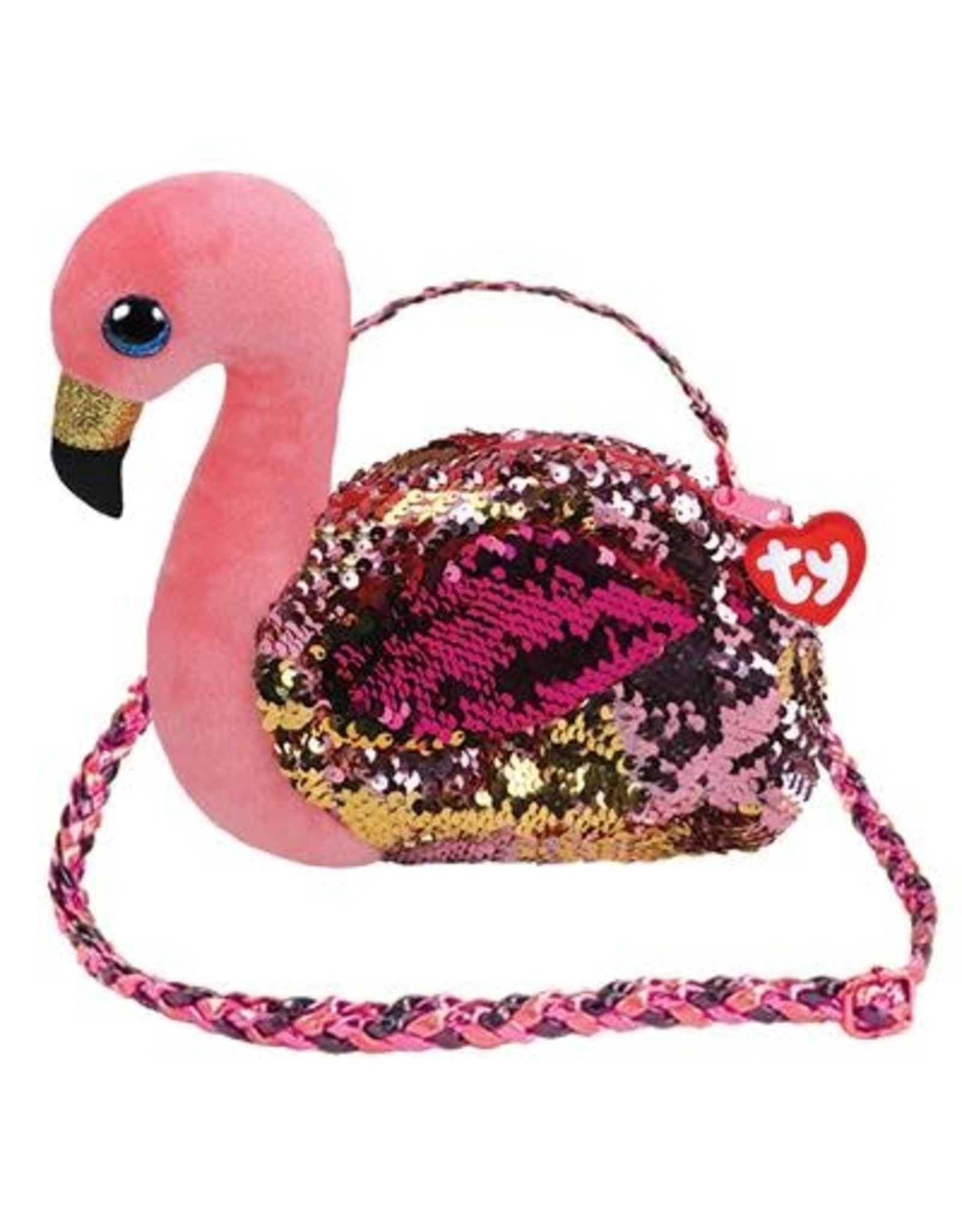 Ty Fashion Ty Fashion Schoudertas Gilda de Roze Flamingo 20cm