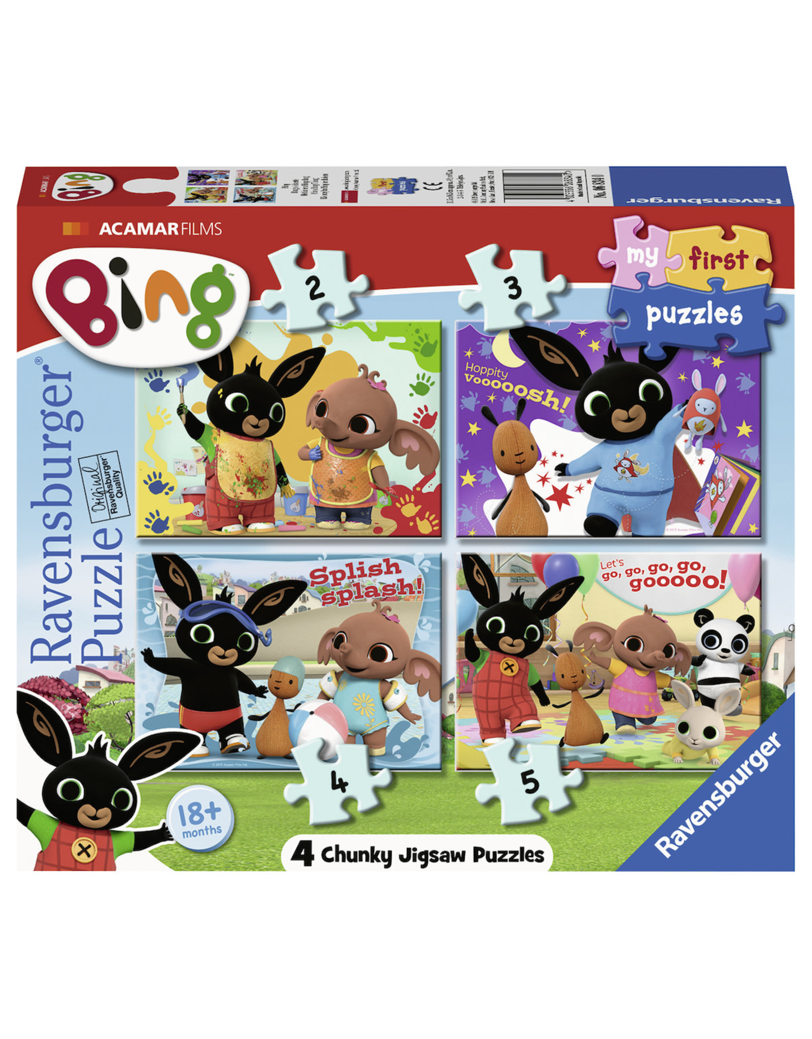 Bing Ravensburger Bing Bunny Mijn Eerste Puzzel 2*3*4*5 Stukjes