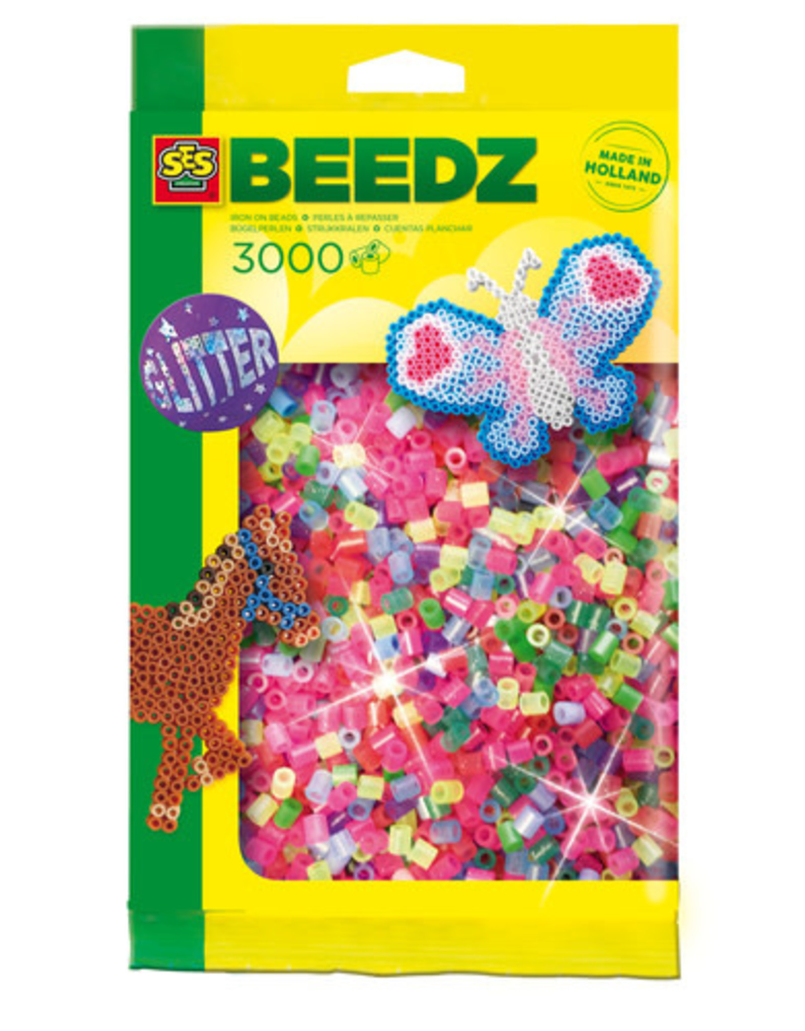 SES Creative SES Creative Beedz Strijkkralen Glitter (3000 Stuks)