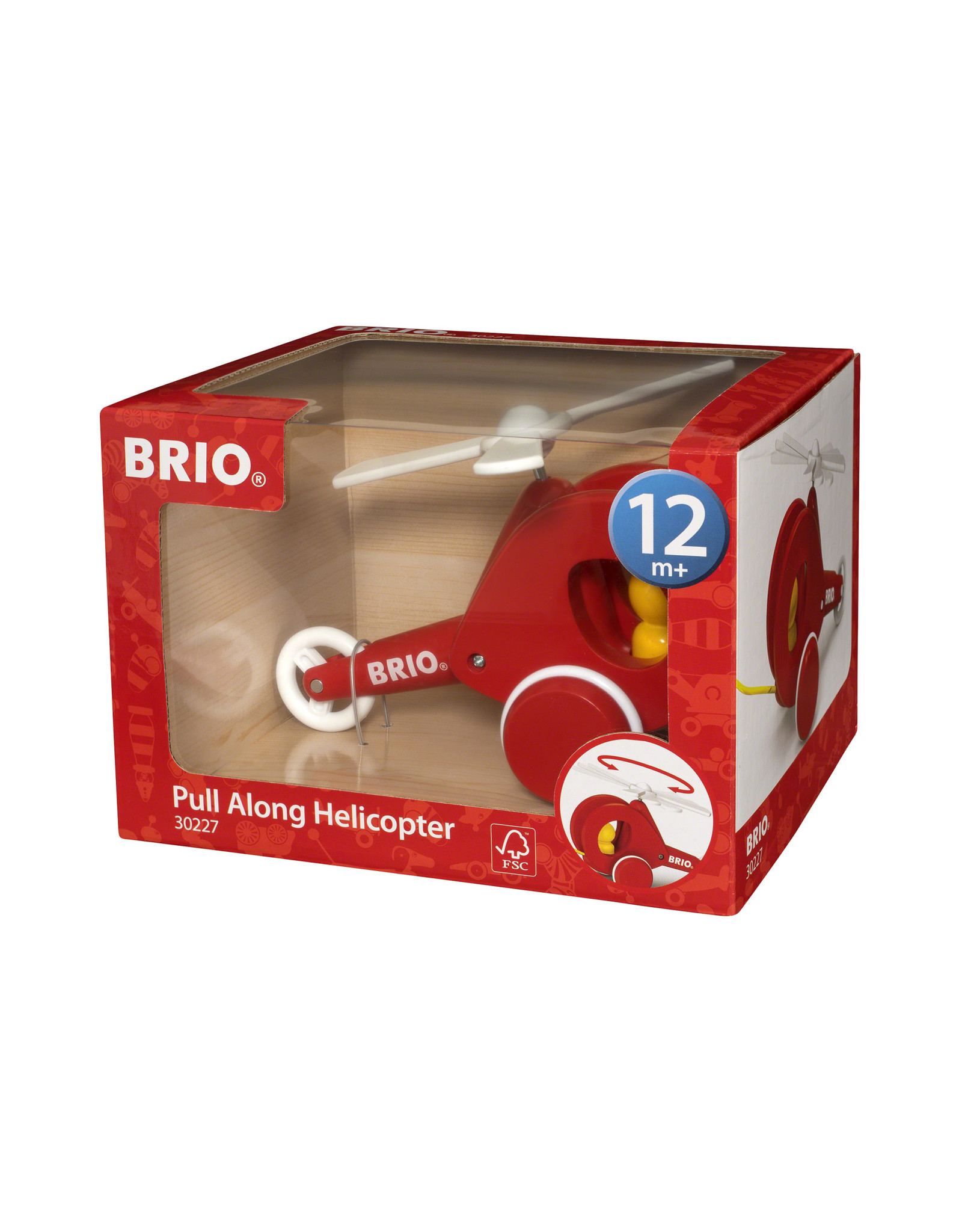 Brio Brio 30227 Helikopter Meetrekvoertuig - Pull Along Helicopter