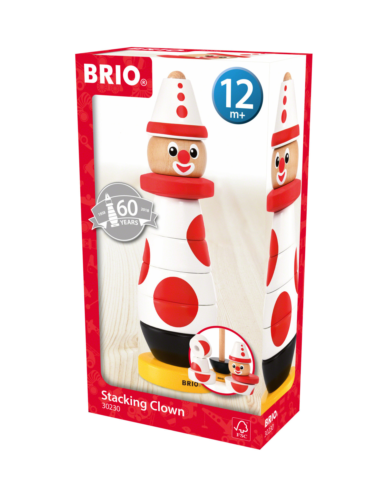 Brio Brio 30230 Stapelclown - Stacking Clown 60 jaar