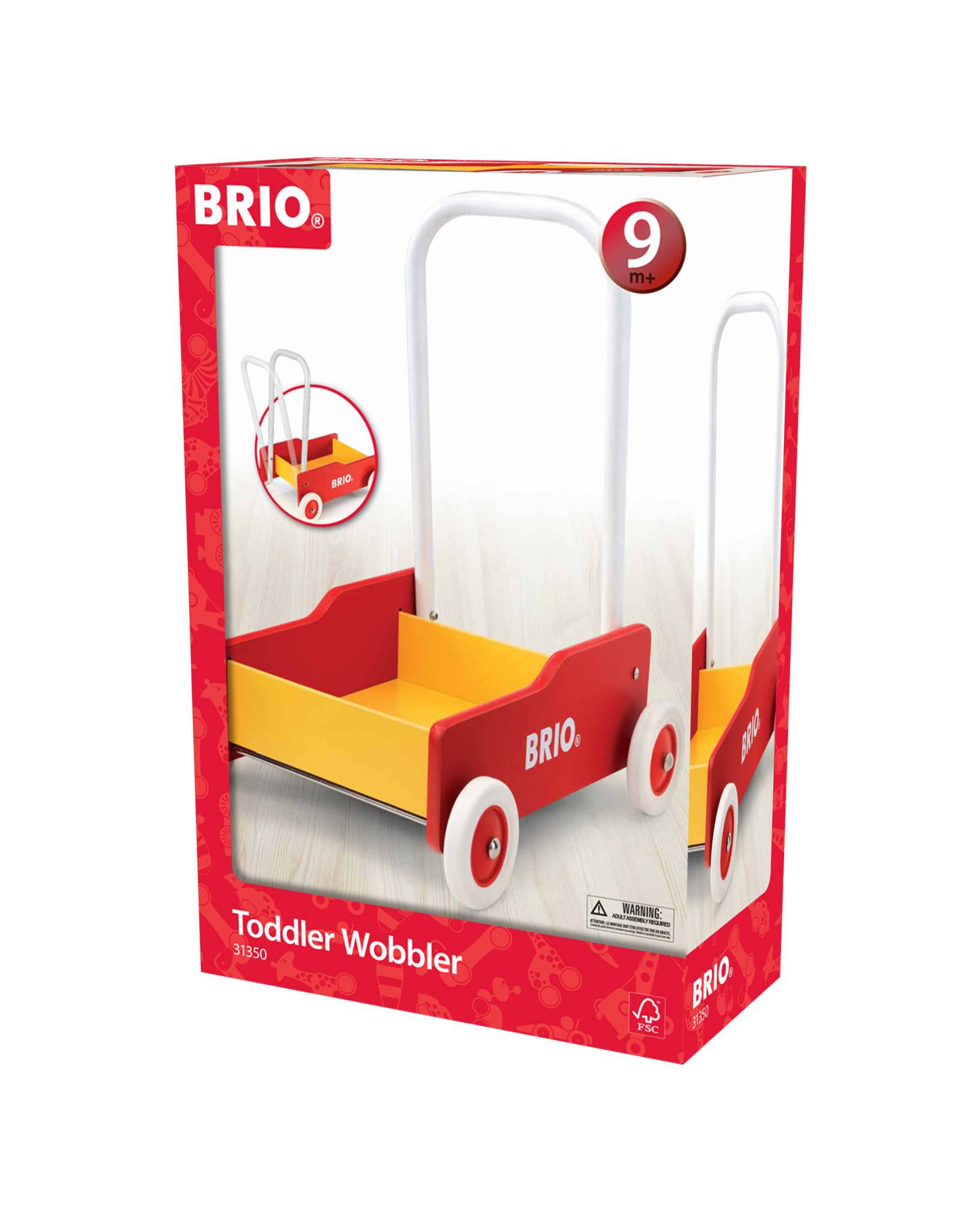 Brio Brio 31350 Loopwagen Rood/Geel - Toddler Wobbler Red/Yellow