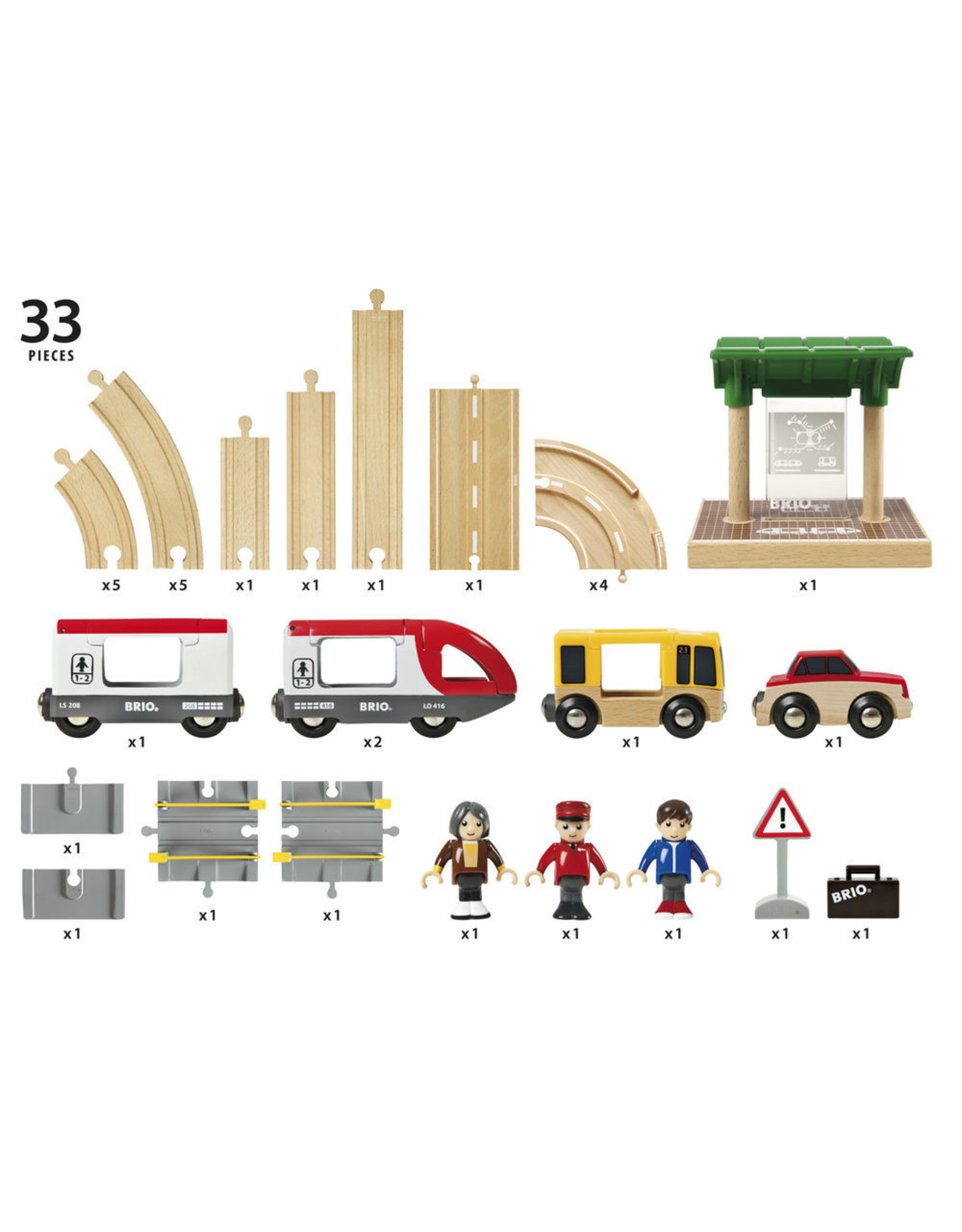 Brio Brio World 33209 Spoor en Weg Reisset -  Rail & Road Travel Set